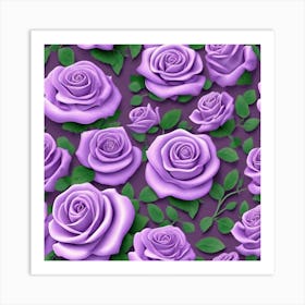 Purple Roses 4 Art Print