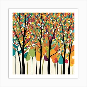 Colorful Trees 2 Art Print