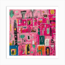 Pink City 4 Art Print