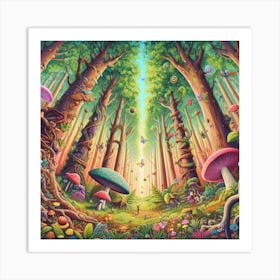 Psychedelic Forest 1 Art Print