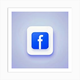 Facebook Icon Art Print