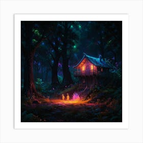 Night In The Forest 6 Art Print