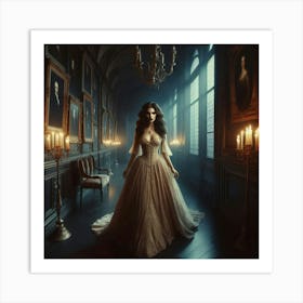 The Woman In The Hall 1 Art Print