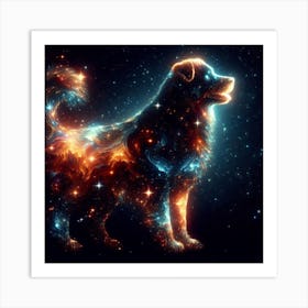 Dog In Space Art Print