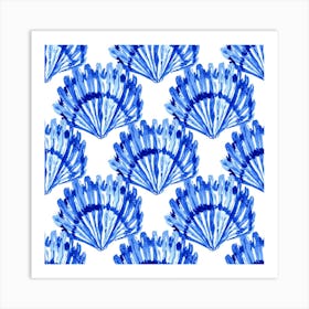 Blue Seashells Art Print