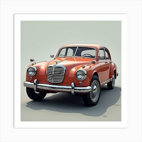 Mercedes Benz 3d Model Art Print