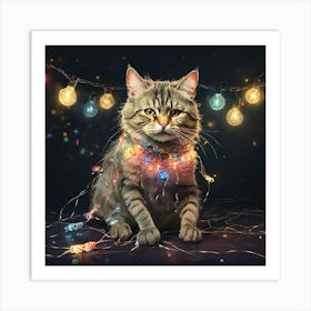 Christmas Cat 2 Art Print