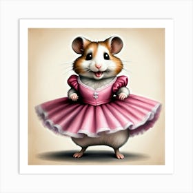 Ballerina Hamster 2 Art Print