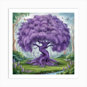 A Stunning Illustration Of A Magical Purple Tree K Apkrbd66q6an7o3jorqixw Zlmfyodsspcmnncyfp99dw Art Print