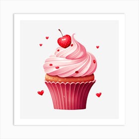 Valentine'S Day Cupcake 3 Art Print