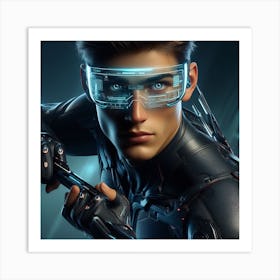 Young Man In A Futuristic Suit Art Print