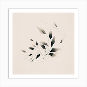 Leaves abstract Art Print