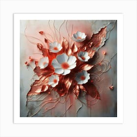 Abstract Flower Painting Art Print