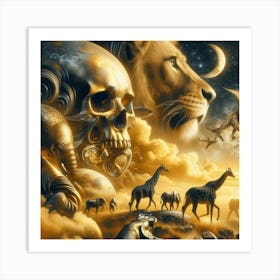 Lions In The Sky 2 Art Print