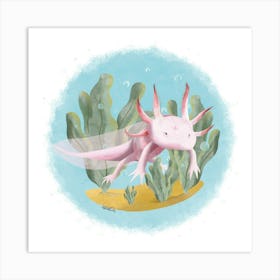 Axolotl/Axolot Art Print