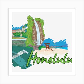 Honolulu Art Print