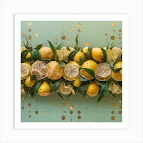 Lemons On A Table Art Print