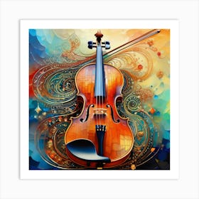 Violin Painting Art Print