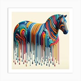 Colorful Zebra Art Print