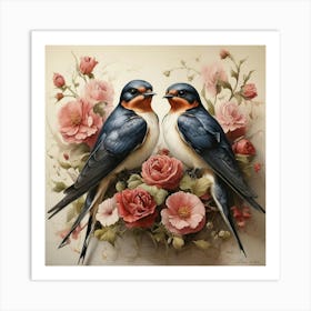 Swallows Art Print 0 Art Print