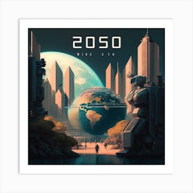 2050 Fantasy Word in 80's Art Print