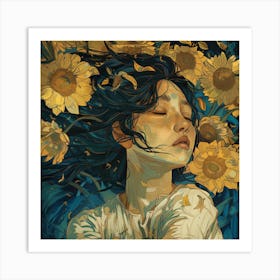 Dreaming Of Sunflowers Art Print