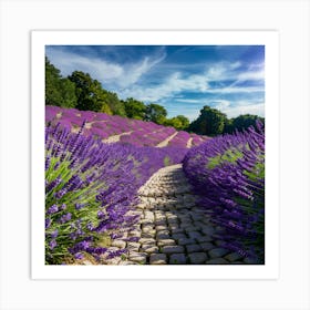 Lavender Field In France Photo Art Print