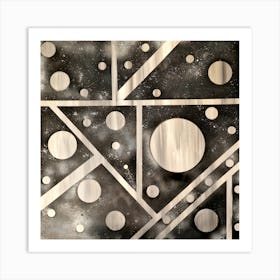 Abstract black and white Art Print