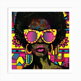 Vibrant Shades Series. Contemporary Pop Art With African Twist, 2 Art Print