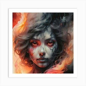 Fire And Ice 1 Art Print