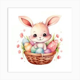 Easter Bunny In Basket 5 Art Print