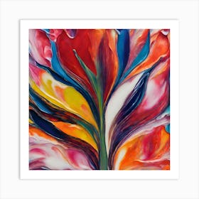 Colorful Tulip Art Print