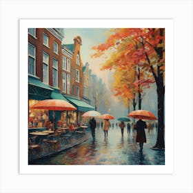 Rainy Day In Amsterdam 6 Art Print