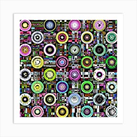 Hubcap Grunge Art Print