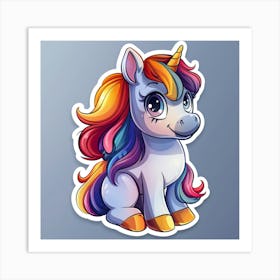 Unicorn Sticker 167 Art Print