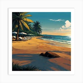 Tranquil Beach Art Print