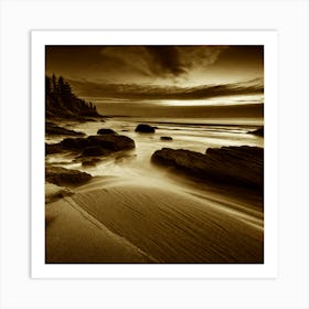 Sunset At The Beach 700 Art Print