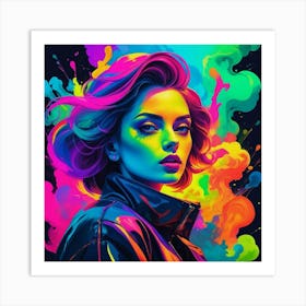 Girl In The Rainbow Art Print