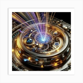 Unlocking the Future: Exploring the Quantum Time Machine Art Print