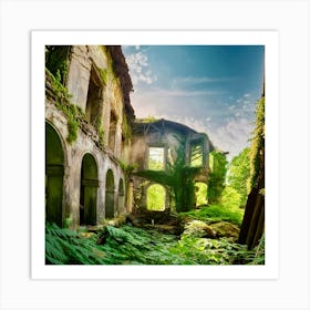 Abandoned Building Stock Videos & Royalty-Free Footage Art Print