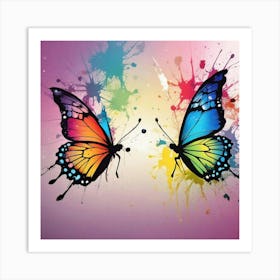 Colorful Butterflies 112 Art Print