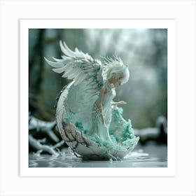 Angel In The Snow Art Print