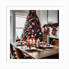 Christmas Table Setting 27 Art Print