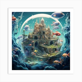 Underwater Castle Art Print