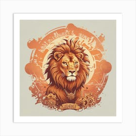 Steampunk Lion 1 Art Print