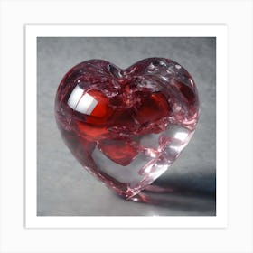 Glass Love Heart 3 Art Print