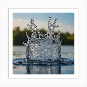 Water Splash - Water Splash Stock Videos & Royalty-Free Footage Art Print