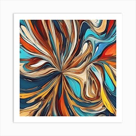 Abstract Swirl Painting Art Print