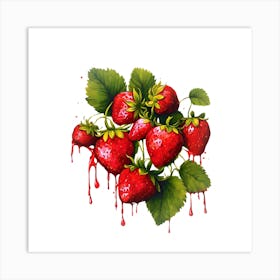 Frutal Freshness, Strawberry Art Art Print