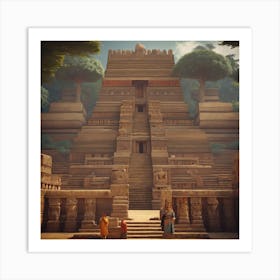 Temple In The Mountains Art Print